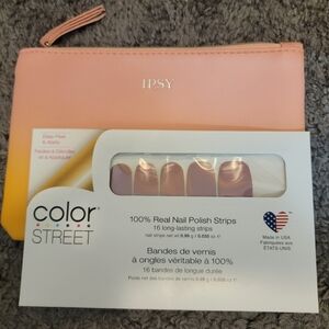 Ipsy Bag with Color Street Nails Manchester Mauve